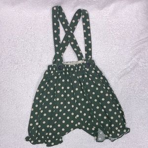 Miss Li polka dot bloomer shorts with straps size 4